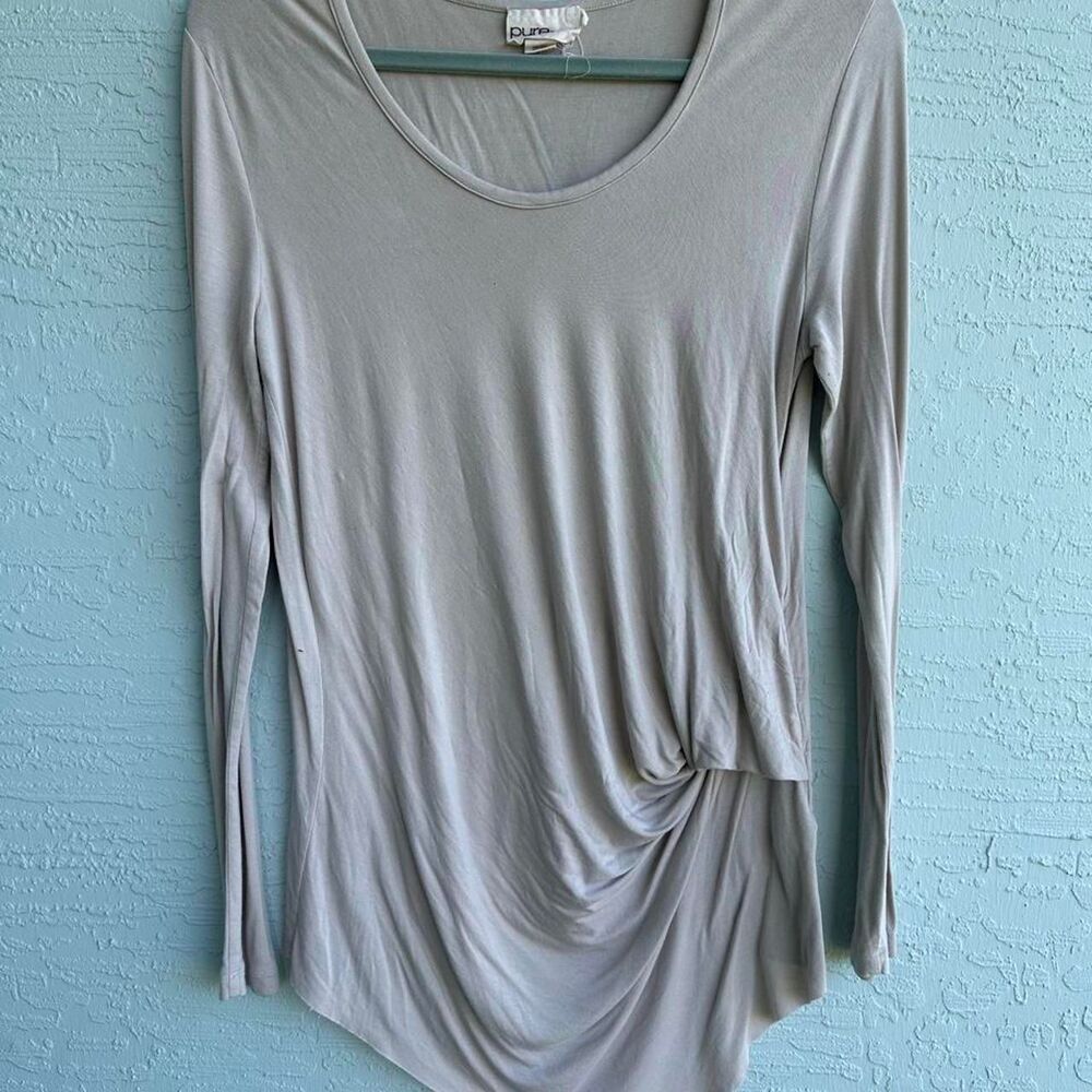 Dkny Women's Cream and White Shirt